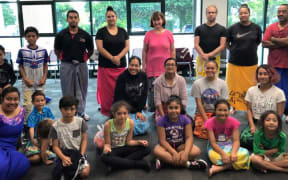 A Siva Samoa workshop group at Pasifika Education Centre.