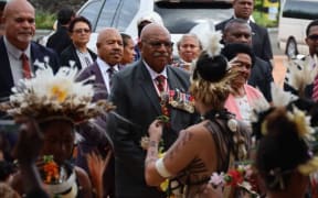 Fiji PM Sitiveni Rabuka is welcomed in PNG.