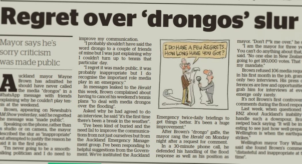 Wayne Brown's blurts created unfortunate headlines - and amlif9ied criticism of communications failures during Auckand's emergency.