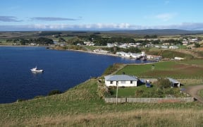 Town of Waitangi on Chatham Island.