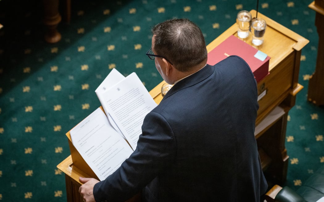 Grant Robertson presents his budget speech to Parliament