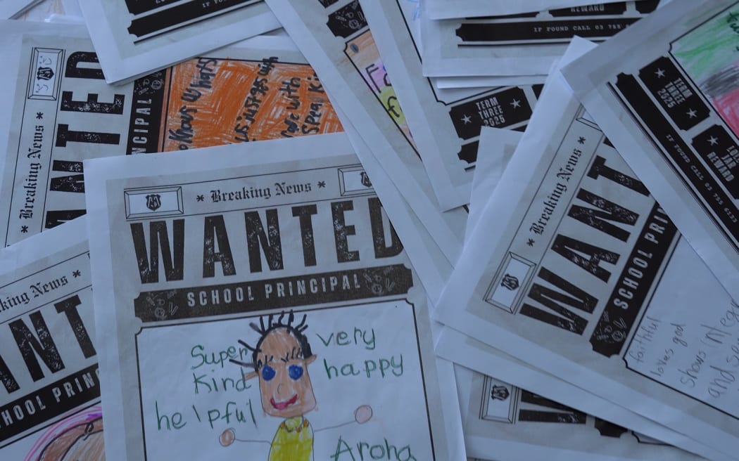 St Mary’s Primary School in Hokitika has been on the lookout for a new principal since last year. The children have made “WANTED” posters of their dream principal (some say he should be strong like the Hulk, others want someone who brings out a boombox for cricket).