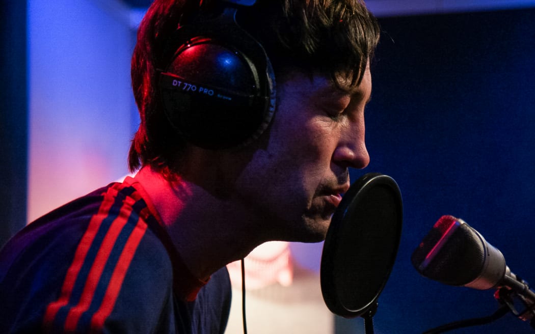 Marlon Williams performing live in RNZ Studio B as part of a series of intimate acoustic concerts celebrating 20 yeras of RNZ's NZ Live music sessions.