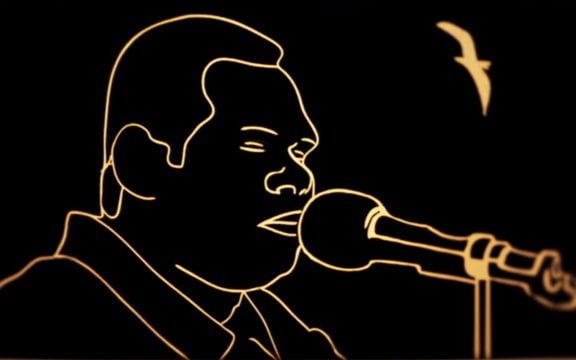 A still from G Yunupingu's video clip for 'Bapa'