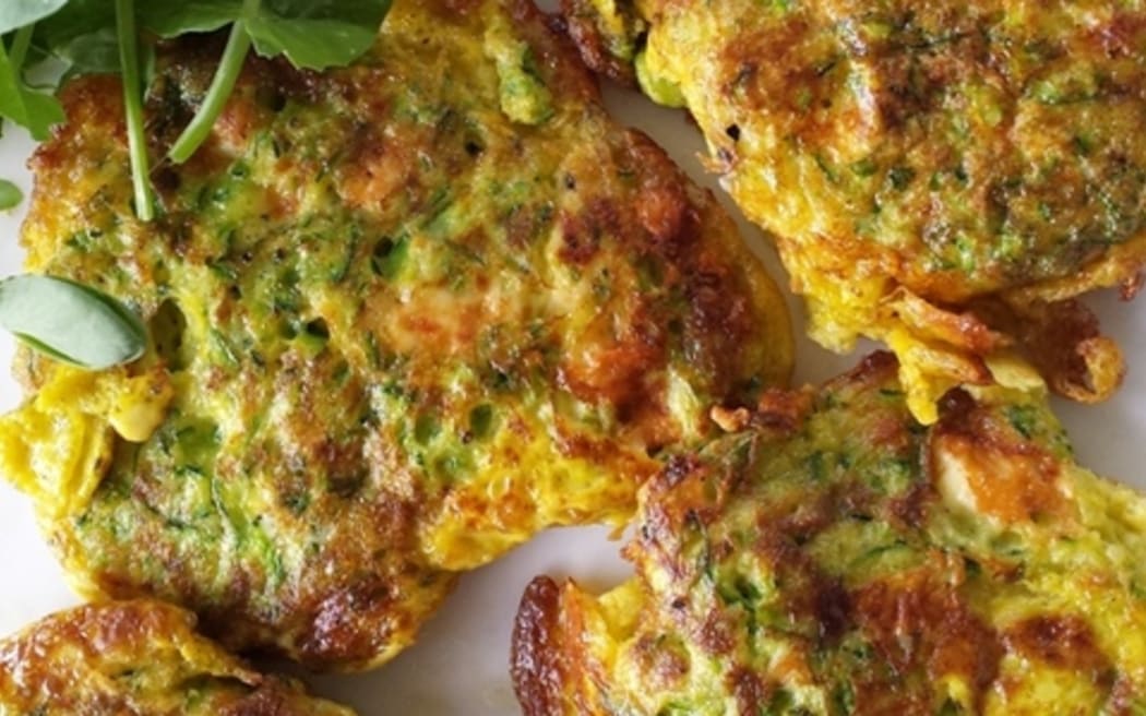 Courgette and feta fritters