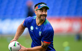 Shaun Johnson at Warriors training.