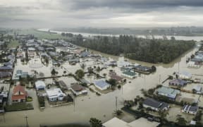 NZ Defence Force/supplied
[57] An aerial view of the eastern end of Westport during the July 2021 flood.