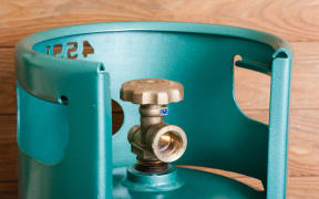 Closeup valve of LPG cylinder.