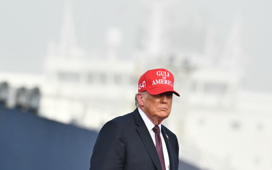 US President Donald Trump looks on after delivering remarks about energy at the Port of Corpus Christi in Texas, on February 27, 2026. (Photo by Mandel NGAN / AFP)