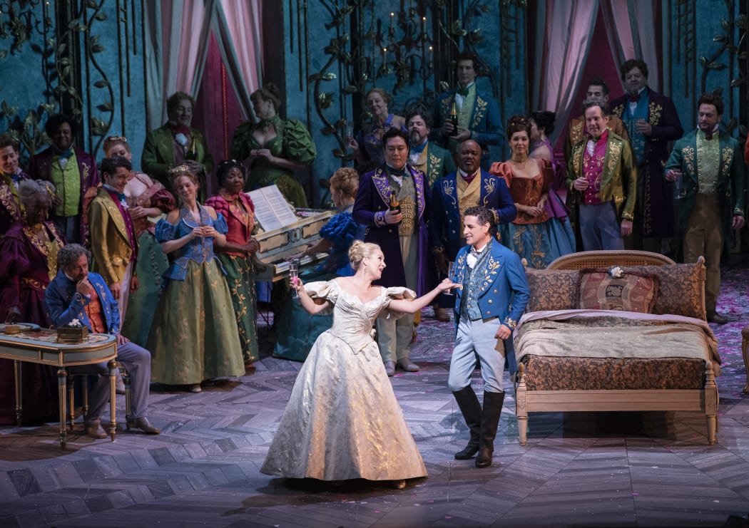 A scene from La Traviata at The Met