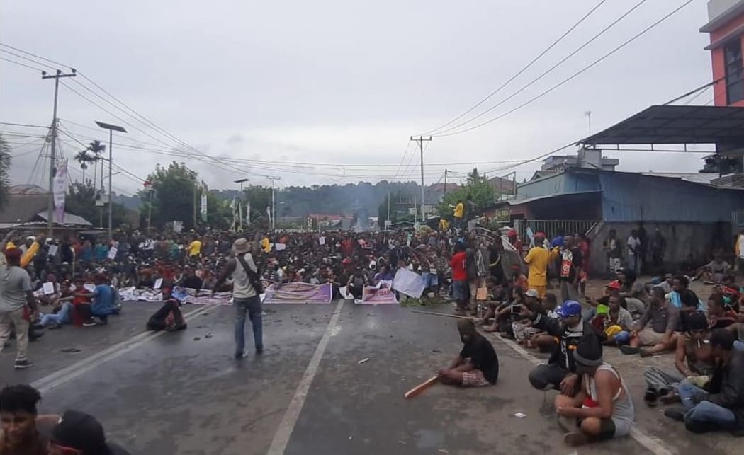 Protesters in Manokwari, 19/8/19.