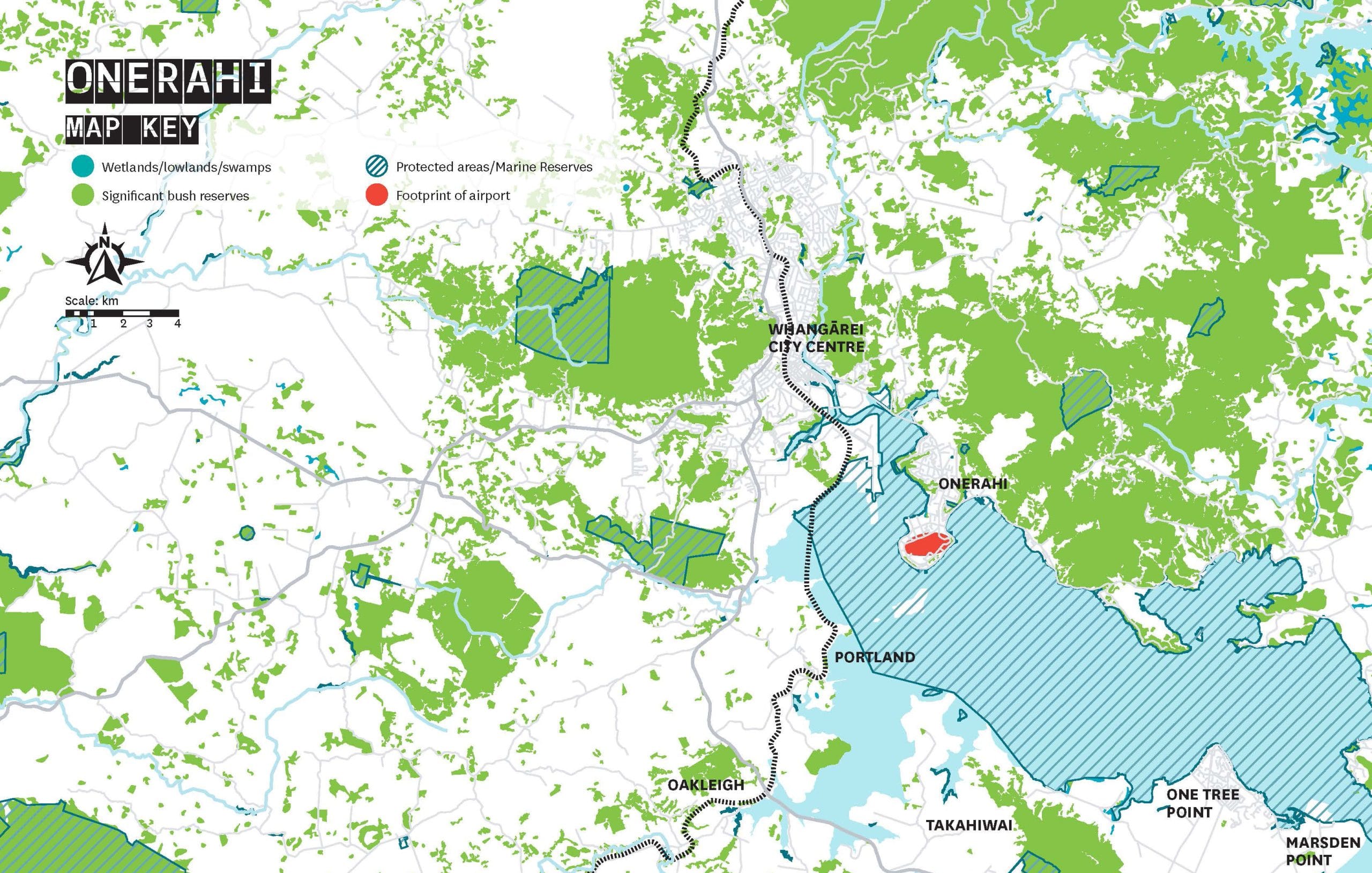 Onerahi airport location map