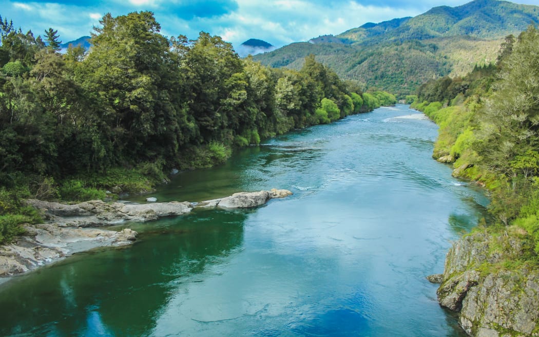 Beautiful scenery at Buller River, South Island, New Zealand