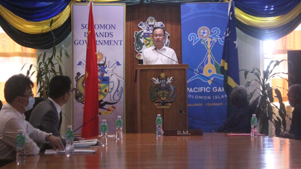 China's Ambassador to Solomon Islands, His Excellency Le Ming, announced the winning bidder for the National Stadium in March.