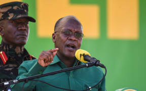 Tanzania President John Magufuli speaks during the official launch of the party's campaign for the October general election at the Jamhuri stadium in Dodoma, Tanzania on August 29, 2020.