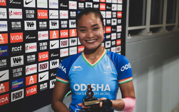 Lalremsiami Hmarzote was awarded Player of the Match at the 2026 Women’s FIH Nations Cup in Auckland on Sunday.