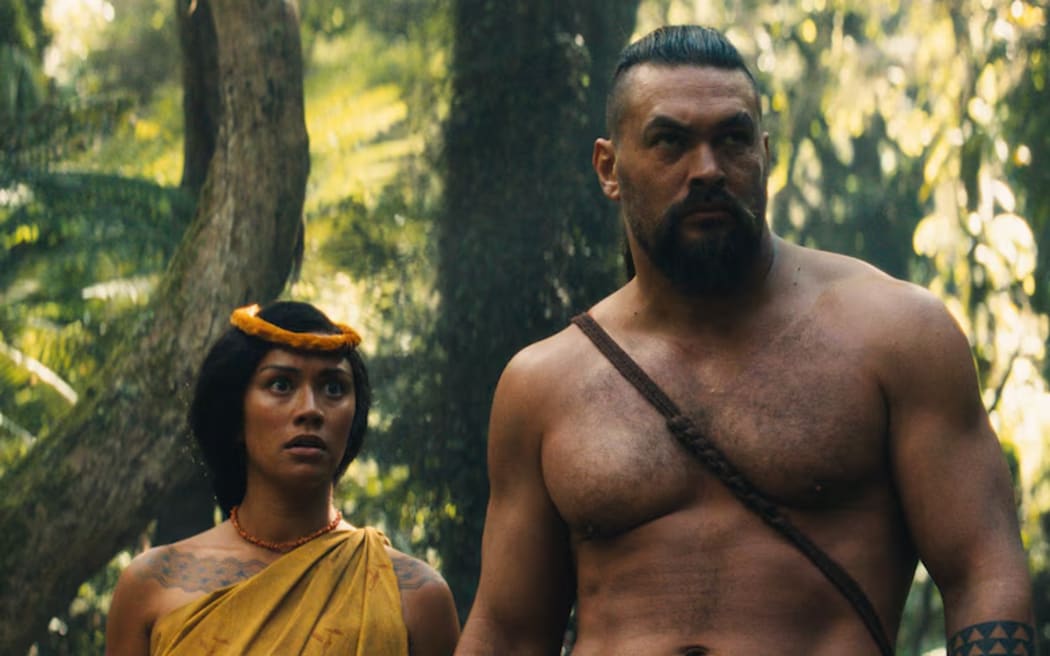 Luciane Buchanan and Jason Momoa in Chief of War.(Supplied: Apple TV+)