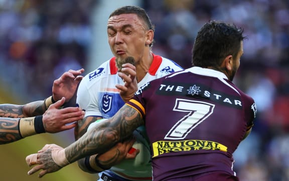James Fisher Harris (captain) of the Warriors, Brisbane Broncos v NZ Warriors.