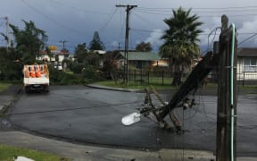 Damage from the Auckland storm
