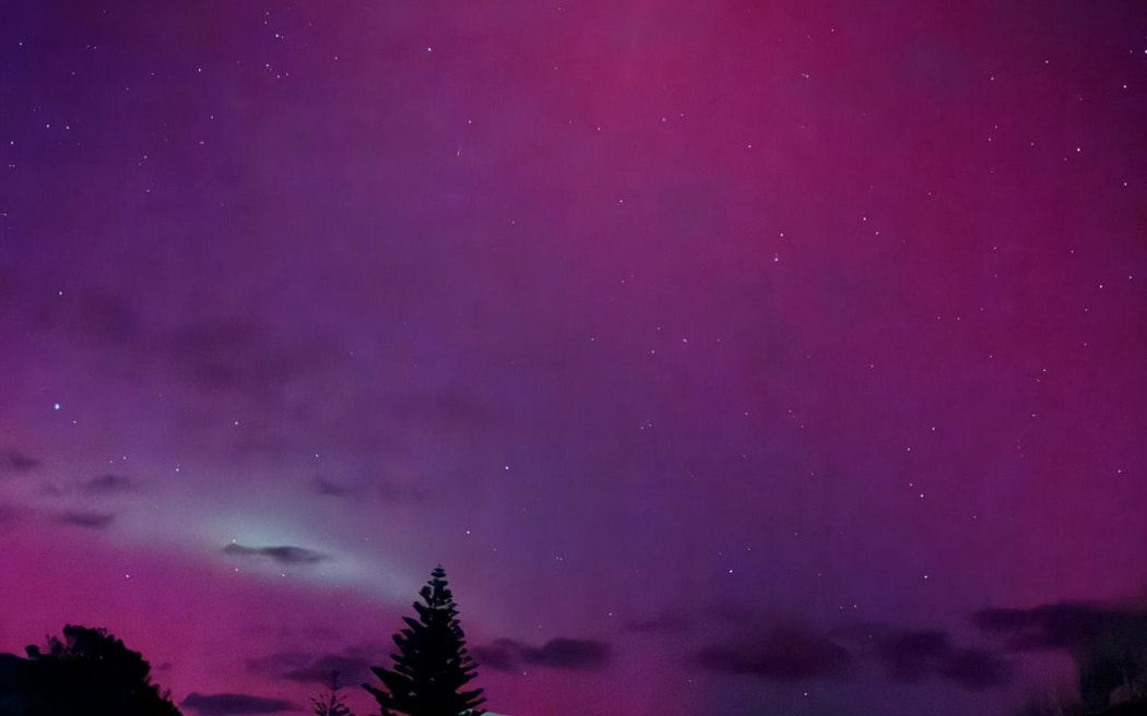 Stunning sky as seen from Port Waikato on 11 May, 2024.