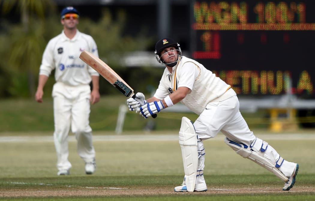 Wellington Firebirds captain, Michael Papps playing in the Plunket Shield