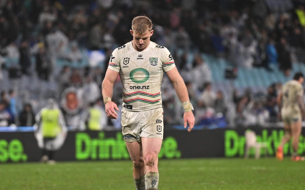Freddy Lussick of the Warriors after the match. Canterbury Bankstown Bulldogs v NZ Warriors.