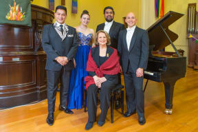 Lexus Song Quest finalists and Judge Yvonne Kenny