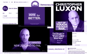 Collage of political ad screenshots