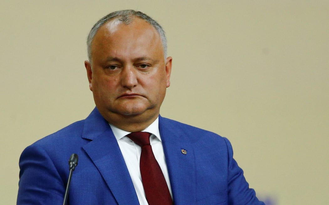 ST PETERSBURG, RUSSIA - JUNE 6: President of Moldova Igor Dodon attends the 2019 St. Petersburg International Economic Forum in Saint Petersburg, Russia on June 6, 2019.