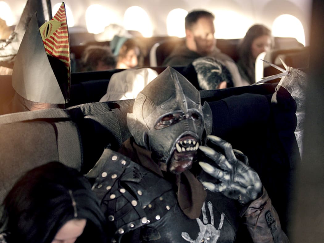 Air NZ safety videos have previously featured characters from The Hobbit, and also staff dressed only in body paint.