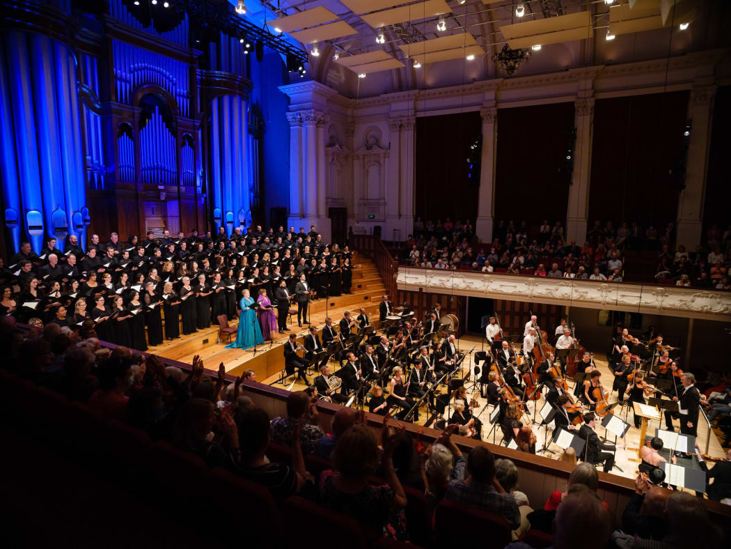 The Auckland Philharmonia Orchestra with soloists and choir in concert for Beethoven's Choral Symphony