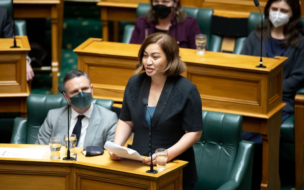 Green Party Co-leader Marama Davidson speaks during the response to the Governor-General's statement on the passing of Queen Elizabeth II, 13 September 2022.