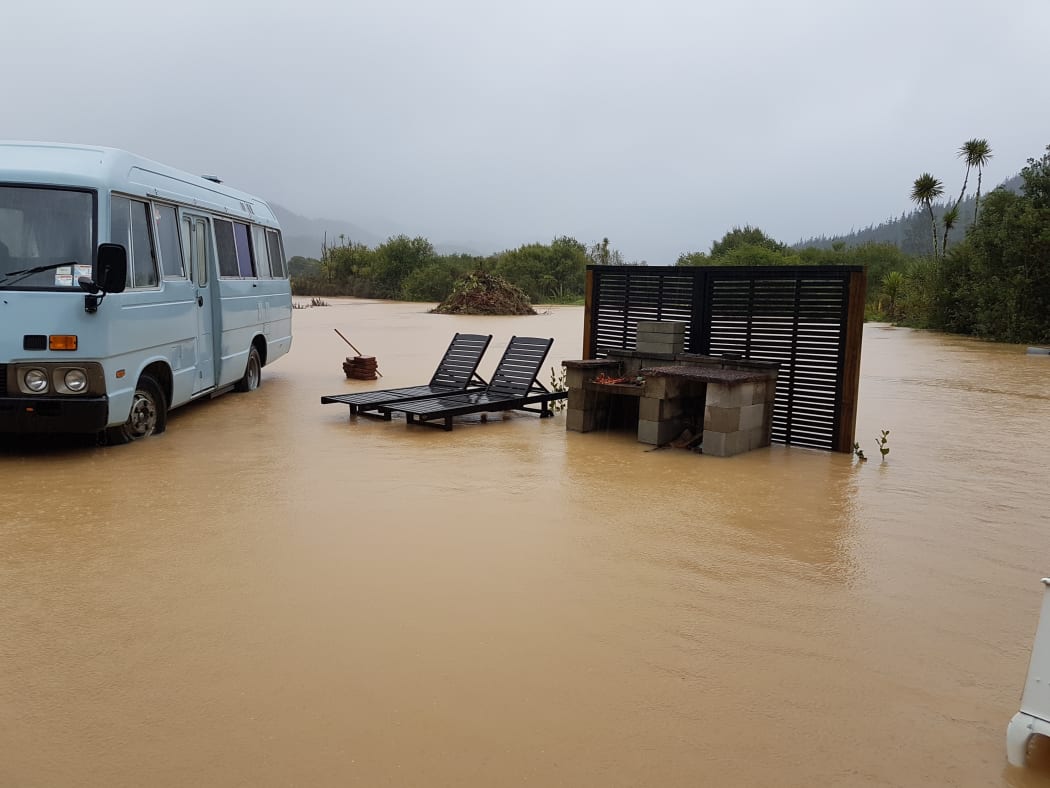 Flooding in Neil Lamb's Coromandel home