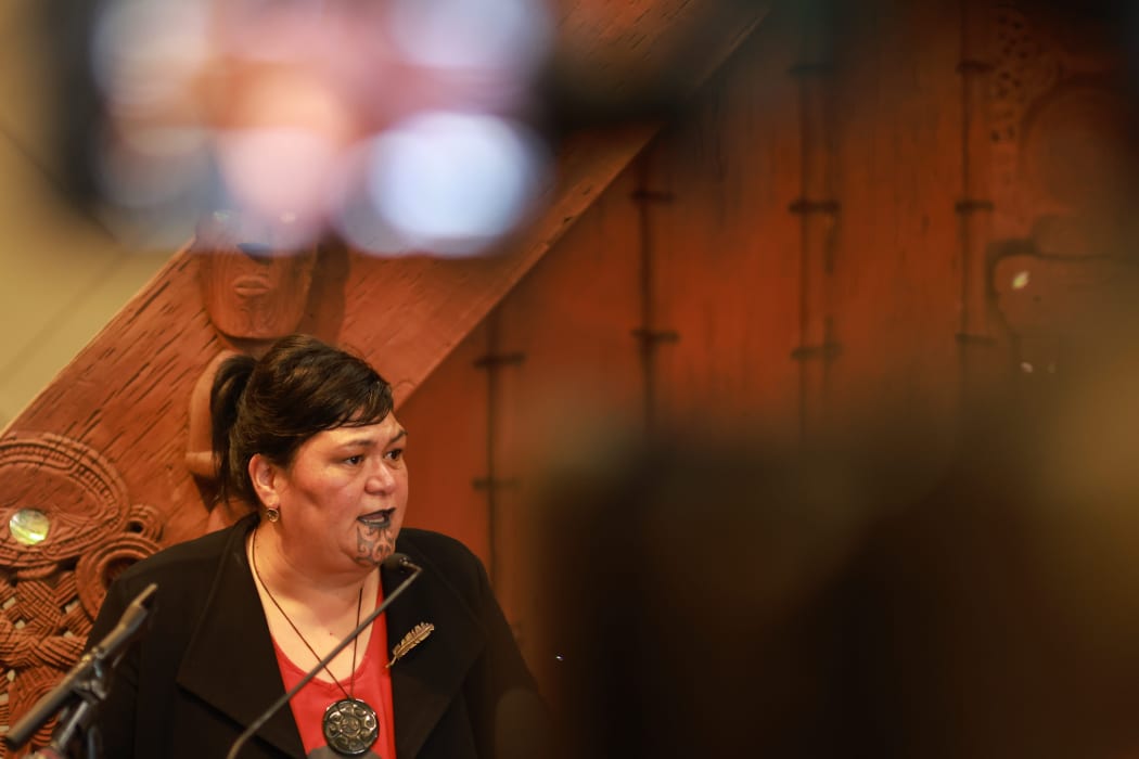 Minister of Local Government Nanaia Mahuta at the announcement of a review of local government.