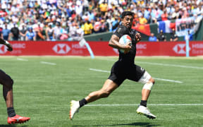 Regan Ware heads towards the try line.
Rugby World Cup Sevens, San Francisco.