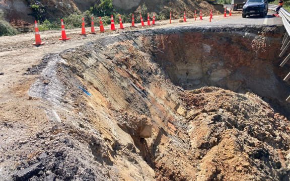 Waka Kotahi says the State Highway 25 underslip between Opoutere and Hikuwai appeared to have deteriorated on 8 March.