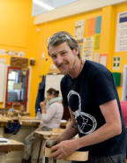 Dave Gilberd leading a workshop at Wellington High School