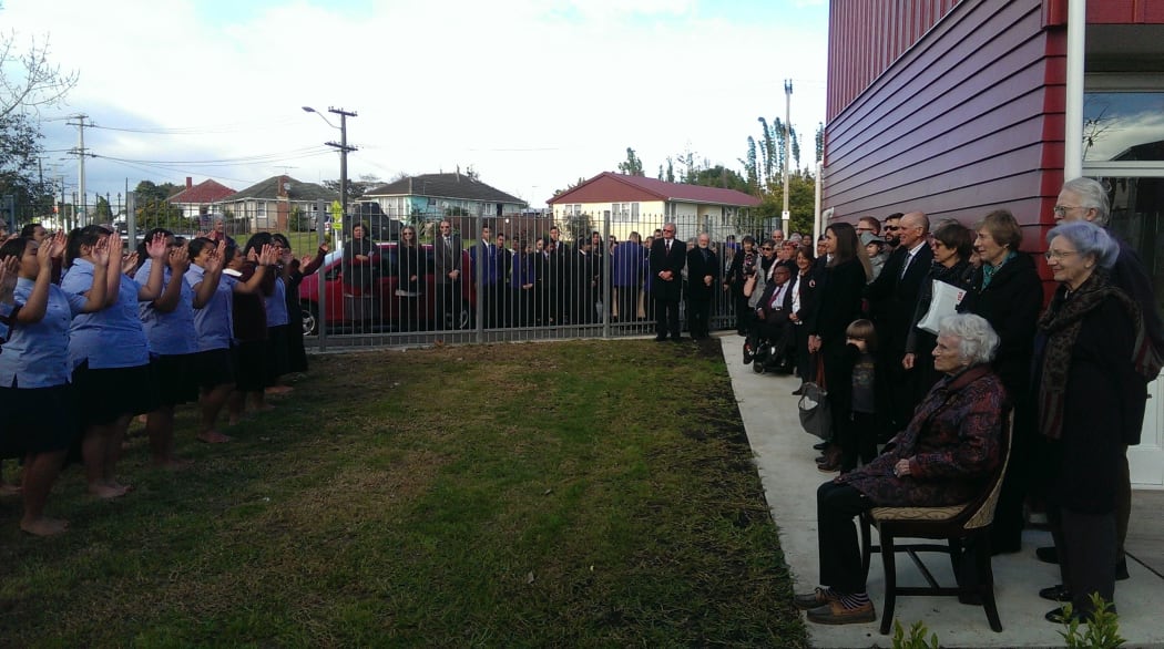 Students performed a waiata at the opening.