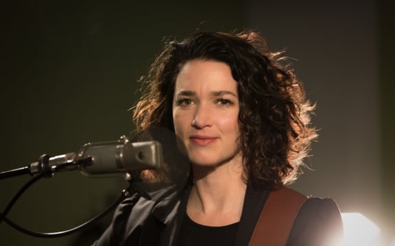 Julia Deans in the RNZ Auckland studios for NZ Live. 27 October 2017.