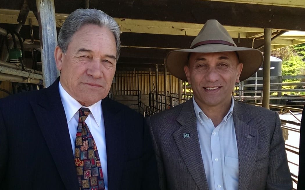 New Zealand First leader Winston Peters and Wairarapa candidate Ron Mark.