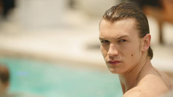 Scenes from season one of Heated Rivalry on Neon.