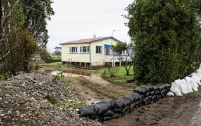 House showing flood damage on West Coast