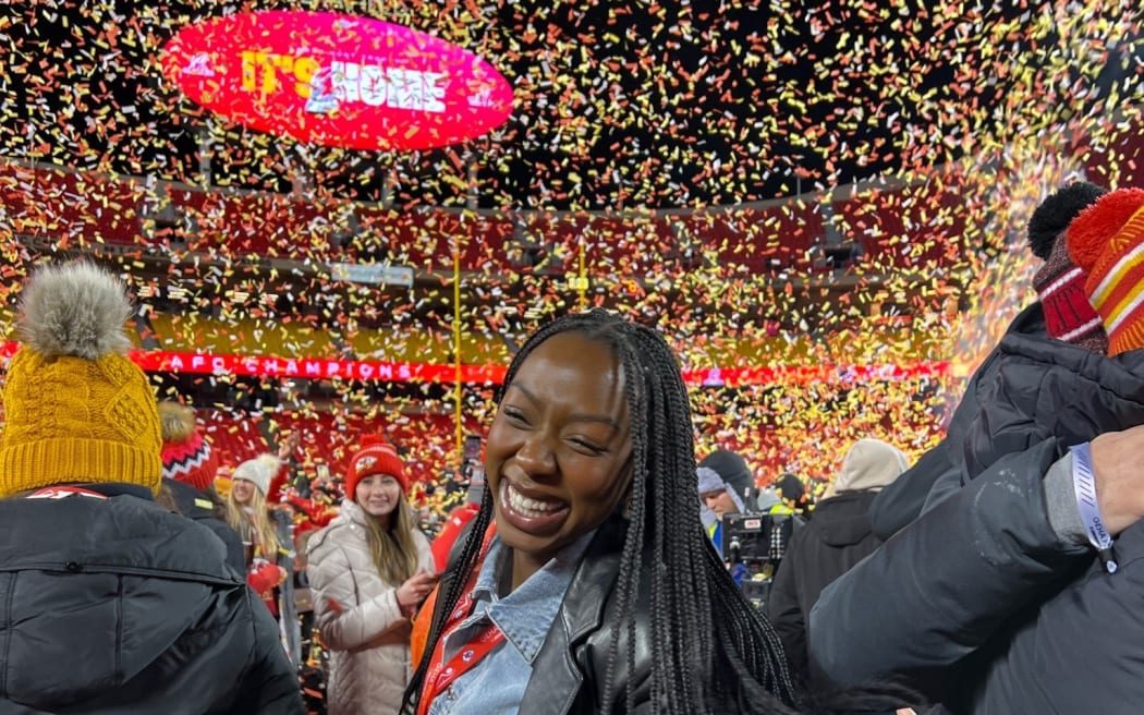 image of Atipa Mabonga at the Super Bowl