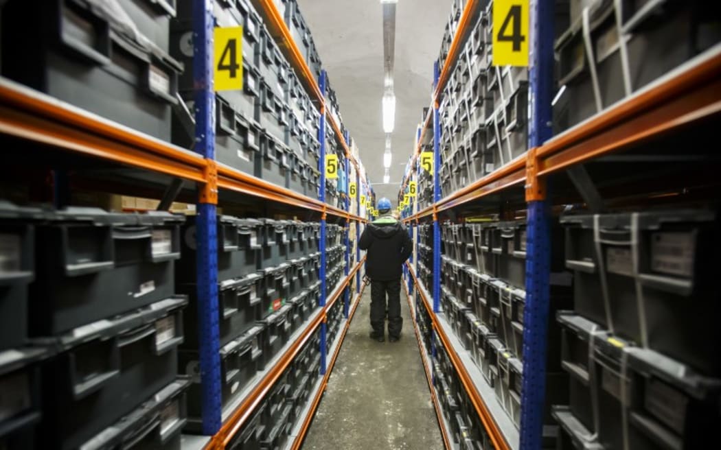 Boxes with seeds from around the world are saved for posterity in the seed vault in Svalbard.
