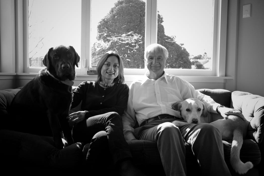 Heeni Phillips and Peter Williams at home.