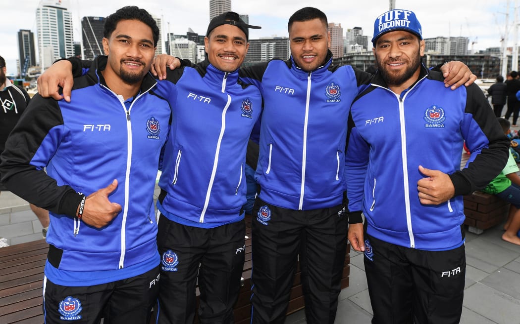 Ricky Leutele (L) will start in place of the injured Peter Mata'utia (2L) while Sam Lisone (2R) drops to the bench.