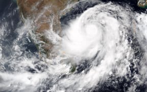 Tropical Cyclone Fani intensifying in the Bay of Bengal. - India deployed emergency personnel May 1, 2019, and ordered the navy on standby as it braced for the towards the eastern coast.