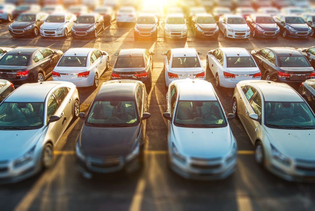Dealer Vehicles parked.