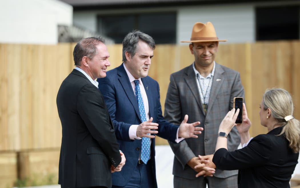 Chris Bishop, Tama Potaka at housing announcement