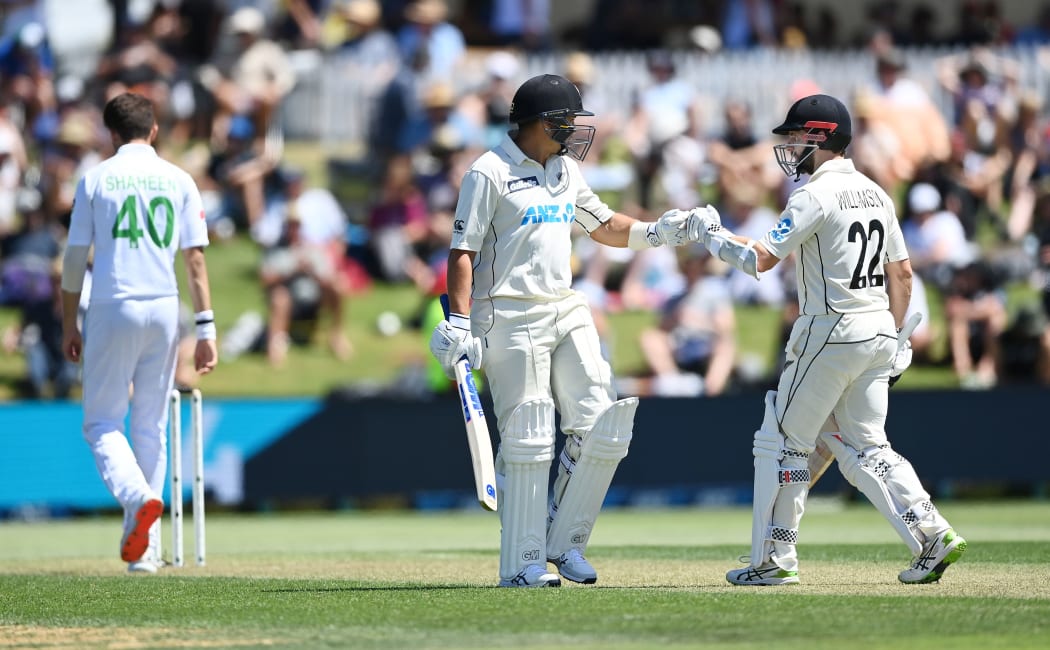 New Zealand's Ross Taylor and Kane Williamson. New Zealand Black Caps v Pakistan.
